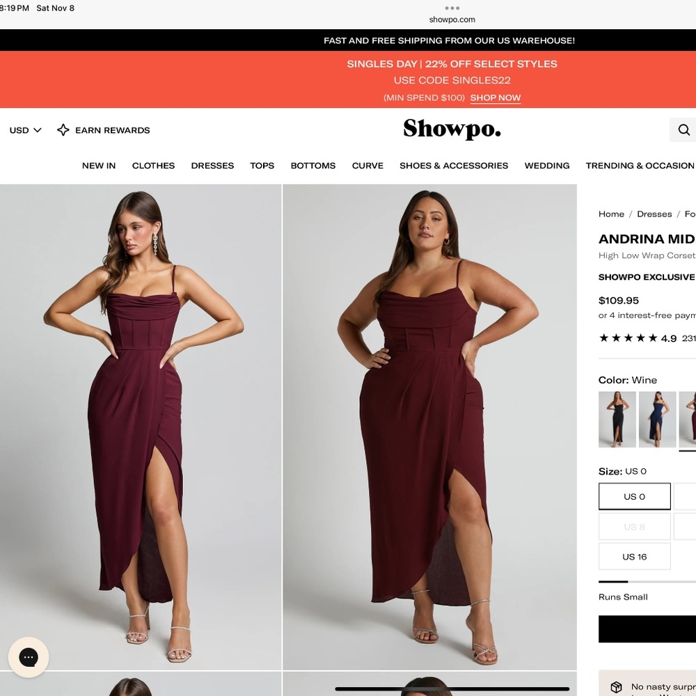 SHOWPO Adrian MIDI Dress
